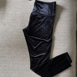 Athleta Charcoal Velvet Leggings